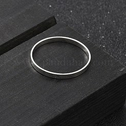 女性用スター指輪シルバーフィンガー指輪925個  プレーンバンドリング  銀  2.2mm  usサイズ6（16.5mm）&nbsp;RJEW-NH0002-02A-S