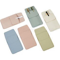 6個 6色長方形レザーペンバッグ  文房具収納ケース  ミックスカラー  162x80x5mm  1pc /カラー&nbsp;DIY-CL0002-22