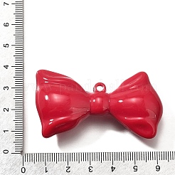 アクリルパーツ  蝶結び  レッド  32x57x15mm  穴：2.5mm&nbsp;OACR-S043-03D