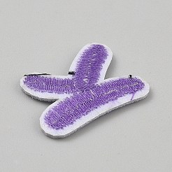 ポリエステルと綿の刺繍布パッチ  マスクと衣装のアクセサリー  ミシンクラフト装飾  文字k  26.5x19.5x1.5mm&nbsp;PATC-CJC0010-01K