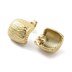 304ステンレススチールスタッドピアス  ハーフフープピアス  14KGP本金メッキ  14x13mm&nbsp;EJEW-P258-38G
