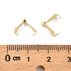 真鍮のアイスピックピンチベイル  カドミウムフリー＆鉛フリー  24KGP本金メッキ  10x4.5mm  穴：1.6mm  ピン：1mm&nbsp;KK-F907-08G