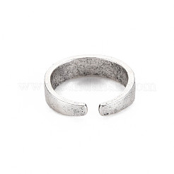 ワードピースラブオープンカフリング  チベットスタイル合金クロスリング男性用女性用  カドミウムフリー＆鉛フリー  アンティークシルバー  usサイズ8 1/2(18.5mm)&nbsp;RJEW-S038-201