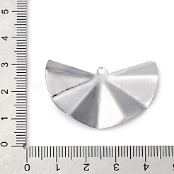 真鍮チャーム  カドミウムフリー＆ニッケルフリー＆鉛フリー  ファン  プラチナ  25.5x38.5x5mm  穴：1.6mm&nbsp;KK-R223-08P