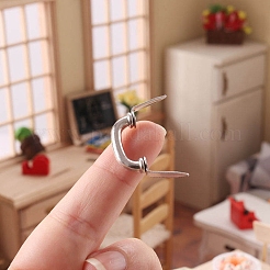 合金ノブミニチュア装飾品  マイクロランドスケープホームドールハウスアクセサリー  小道具の装飾のふりをする  プラチナ  21x25mm&nbsp;PW-WG95600-01