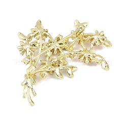 菊の花のエナメルピン  バックパック服用合金ブローチ  ゴールドカラー  58.5x49.5mm&nbsp;JEWB-B035-01G