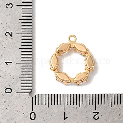 真鍮マイクロパヴェクリアキュービックジルコニアペンダント  ニッケルフリー  滴る鏡  18KGP本金メッキ  17x15x3mm  穴：1mm&nbsp;KK-M294-04G