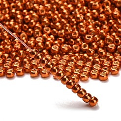 トーホー 6/0ラウンドビーズ  日本製シードビーズ  （pf562)パーマフィニッシュバーントオレンジメタリック  4mm  穴：1.5mm  約7570個/ポンド&nbsp;SEED-TR06-PF0562