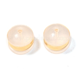 Tpeプラスチック製イヤーナット  316外科用ステンレス鋼の部品付き  ピアスバックキャッチ  半円/ドーム  18KGP本金メッキ  4x5.5mm&nbsp;KY-H004-02M-02G