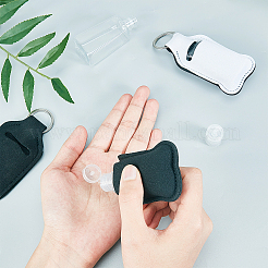 Diyキーホルダーメイキング  プラスチック製の詰め替え可能なフリップキャップスクイーズボトル＆スポイト＆ファンネルホッパー付き  ハンドサニタイザーキーホルダーホルダー  透明  7.9x2.3x3.2cm  容量：30ミリリットル  8個/セット&nbsp;DIY-BC0011-47
