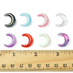 グラデーションカラーの手作りランプワークビーズ20個  ムーン  サクランボ色  16.5x13x5.5mm  穴：1mm  20cps /セット&nbsp;LAMP-FS0001-17
