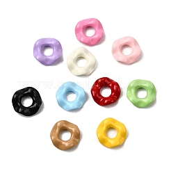 ベーキングペイント合金エナメルヨーロピアンビーズ  波リング  ミックスカラー  13x3.5mm  穴：5mm  10個/セット&nbsp;FIND-G092-08