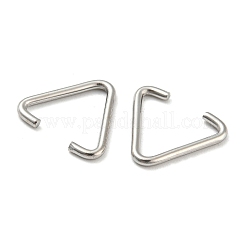 変色しない304ステンレススチール製ピンチベイル  三角リング  ステンレス鋼色  11.5x13x1mm  内径：8.5x9.5mm&nbsp;STAS-Z048-04P