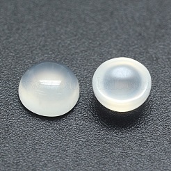天然なホワイトアゲートのカボション  半円  8x3.5~4mm&nbsp;G-P393-R07-8MM