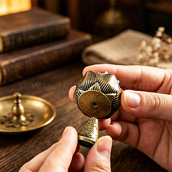 合金製香炉1個  蓮香ホルダー  ホームオフィス茶屋禅仏教用品  アンティークブロンズ  40x40x52mm&nbsp;AJEW-DJ0002-28