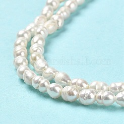 天然養殖淡水パールビーズ連売り  ライス  グレードA +  オールドローズ  4~4.5x3~3.5mm  穴：0.5mm  約80~81個/連  13.78''（35センチメートル）&nbsp;PEAR-E016-144