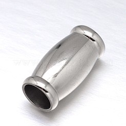 変色しにくい304ステンレススチール製のマグネット留め具と接着端  オーバル  ステンレス鋼色  16x8mm  穴：4mm&nbsp;STAS-M200-B-01