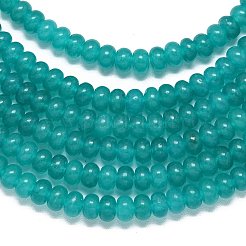 天然石マレーシアジェイドビーズ連売り  染め＆加熱  ロンデル  ミックスカラー  6~6.5x3.8~4.5mm  穴：0.9~1mm  約92~94個/連  14.96''~15.35''（38~39センチメートル）&nbsp;G-B165-G01-4x6mm-01