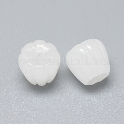 秋のテーマの天然白翡翠ビーズ  カボチャ  10~11.5x9~10mm  穴：1.2mm&nbsp;G-F637-02D