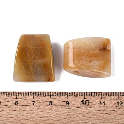 天然トパーズヒスイの​​ペンダント  台形チャーム  27.5~28.5x24~25x13~13.5mm  穴：3.5~4.5mm&nbsp;G-G602-07D