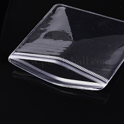 透明なプラスチック製の再封可能な袋  セルフシールバッグ  正方形  透明  10.9x10.5x0.15cm&nbsp;ABAG-T011-02C