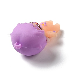 フィギュアプラスチック漫画大きなペンダント  さそり座の子供のチャーム  DIYキーチェーン作成用  パープル  56x30x25.5mm  穴：1.8mm&nbsp;PVC-Q095-05D