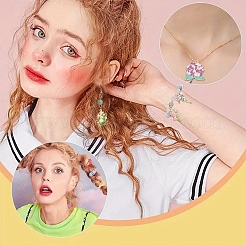 15個5スタイルライトゴールドメッキアロイエナメルペンダント  花  ミックスカラー  30~34x16~28x1.5mm  穴：1.8mm  3個/スタイル&nbsp;ENAM-YW0006-06