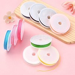 ナイロン編みコード 10色 10巻  ビーズ細工、ジュエリー製作、マクラメ工芸用の中国結び紐  ミックスカラー  0.8mm  約10ヤード（9.14m）/ロール  1ロール/色&nbsp;EW-YW0001-11
