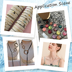 20m牛革レザーコード  革のアクセサリーコード  ジュエリーDIY製版材料  ラウンド  染め  1個のプラスチック製の空のスプール  ブラック  1mm&nbsp;WL-SC0001-05A