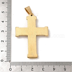 イオンプレーティング（IP）304ステンレスペンダント  コルスチャーム  ゴールドカラー  45x31x4mm  穴：7x5mm&nbsp;STAS-C103-01G