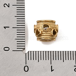 304ステンレススチールヨーロピアンビーズ  大穴ビーズ  ハートを持つ列  18KGP本金メッキ  10x8mm  穴：5mm&nbsp;SA-CBA5CD0-16G