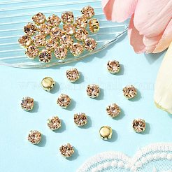 プレシオサ® マキシマ クリスタル 縫い付けカップ  チェコクリスタル  真鍮製爪付き台座付き  719 37 080 チャトン（丸）  ゴールドカラー  ライトピーチ 90300個  ss34（7.05~7.25mm）&nbsp;X-PRC-SS34-90300-G