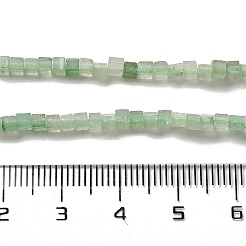 天然石グリーンアベンチュリンビーズ連売り  キューブ  2~2.5x2.5~3.5x2.5~3mm  穴：0.4mm  約157~165個/連  14.96~15.75''（38~40センチメートル）&nbsp;G-B064-A06