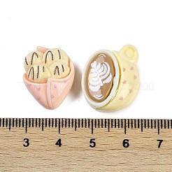 樹脂カボション  模造食品  混合図形  ミックスカラー  17.5~19.5x15.5~20.5x8~9.5mm&nbsp;RESI-H166-04
