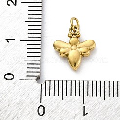 304ステンレススチールラインストーンペンダント  丸カン付き  蜂のチャーム  イオンプレーティング（ip）  ミツバチ  11x10x2.5mm&nbsp;STAS-E550-32G