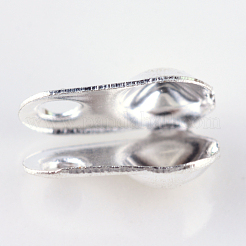 鉄のボールチープ  カロット終了  カドミウムフリー＆鉛フリー  クラムシェルノットカバー  銀色のメッキ  4x2mm  穴：1mm  1.5mm内径  約620個/20g&nbsp;X-IFIN-R199-01S