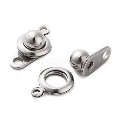 変色しない201ステンレススチール製スナップ留め  ステンレス鋼色  14.5x8x5.5mm  穴：1.5mm&nbsp;STAS-K212-01P-01