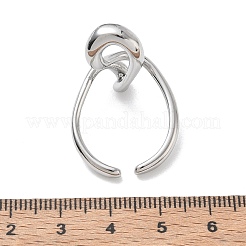 304ステンレススチールカフオープンリング  ナゲット  ステンレス鋼色  21mm  usサイズ8 1/2(18.5mm)&nbsp;SA-CBA8990-01P