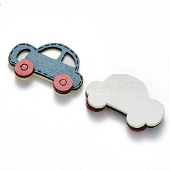 フェイクスエードパッチ  コスチュームオーナメントアクセサリー  マジックテープヘアクリップ作成用  車  コーンフラワーブルー  23x36.5x5mm&nbsp;FIND-R075-04