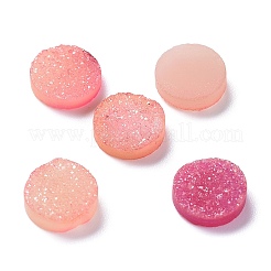 天然ドゥルージー瑪瑙カボション  染め  フラットラウンド  ミックスカラー  10x3mm&nbsp;X-G-L553-43A