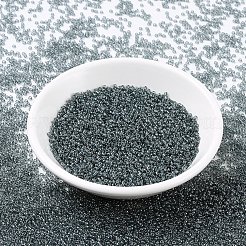 MIYUKIラウンドロカイユビーズ  日本製シードビーズ  11/0  （rr178)透明灰色光沢  2x1.3mm  穴：0.8mm  約50000個/ポンド&nbsp;SEED-G007-RR0178