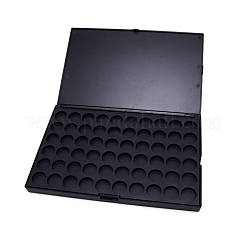 樹脂パレット  ダブルアイシャドウボックスメイクパレットと空のアイシャドウ  長方形  ブラック  15x22.8x1.8cm&nbsp;LS-CON-WH0079-07