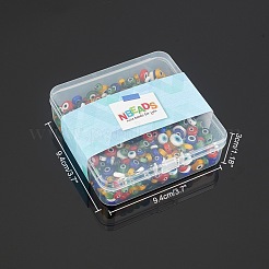 DIYナザールボンジュウペンダント製作キット  手作りのランプワークビーズを含む  真鍮製のピンと亜鉛合金のカニカン  ゴールデン＆シルバー&nbsp;DIY-NB0004-69