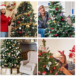 クリスマスベルペンダントデコレーション2個、2スタイル  ジュートロープ/リング付き  クリスマス ツリー ハンギング デコレーション ボウ ベル用  ミックスカラー  150~155x80x30~32mm  1個/スタイル&nbsp;HJEW-GF0001-34