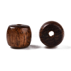 天然木のビーズ  未染色  コラム  ココナッツブラウン  8x7mm  穴：1.8mm&nbsp;X-WOOD-N016-49