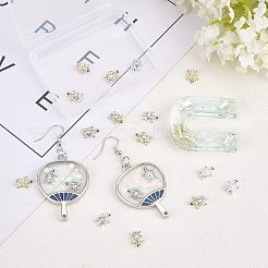 24種類のスタイルのトータス亜鉛合金カボション6個  ラインストーンとプラスチックパール  女性のためのネイルアートの装飾アクセサリー  カドミウムフリー＆鉛フリー  プラチナ＆ライトゴールド  4個/スタイル&nbsp;MRMJ-OC0002-86