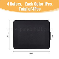 4個 4色 PUレザーマウスパッド  オフィステーブルマット  長方形  ミックスカラー  271x210x2mm  1pc /カラー&nbsp;AJEW-FH0003-49