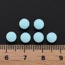 不透明なアクリルビーズ  艶消し  穴がない  ラウンド  ライトスカイブルー  6mm  約3900個/500g&nbsp;PAB702Y-B01-07