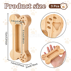 木材ホルダー  名刺ホルダー  骨の形状  ナバホホワイト  150x74x20mm  内径：91x24mm&nbsp;OFST-WH0009-02