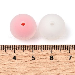 食品グレードの環境に優しいシリコーン焦点ビーズ  ツートンラウンド  ラウンド  14.5mm  穴：2mm&nbsp;SIL-C009-02